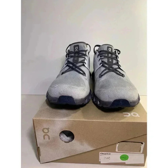 .2061 On Cloud X 3, Grey, Womens Running Shoes-US 11 Womens - Picture 2 of 5